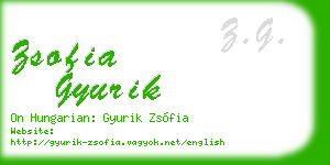 zsofia gyurik business card